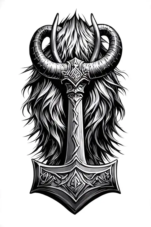 Odins Horns Above Thors Hammer Arm Sleeve
