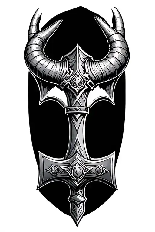 Odins Horns Above Thors Hammer Arm Sleeve