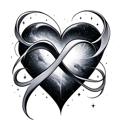 Infinity Symbol With A Heart Or Galaxy