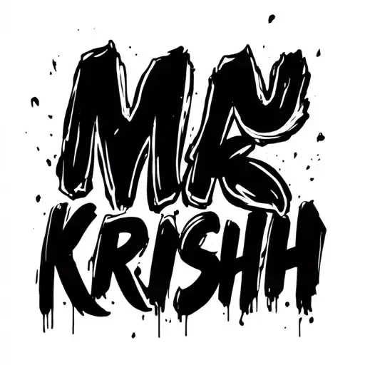 A Text Written Krishh With Marshmallow Emoji