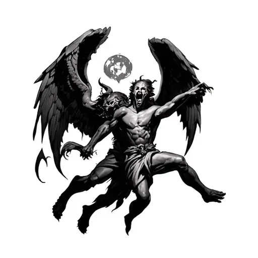 Demons And Angels Fighting