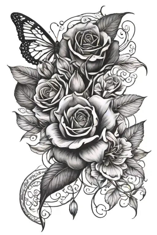 Realistic Femine Tattoo Featuring