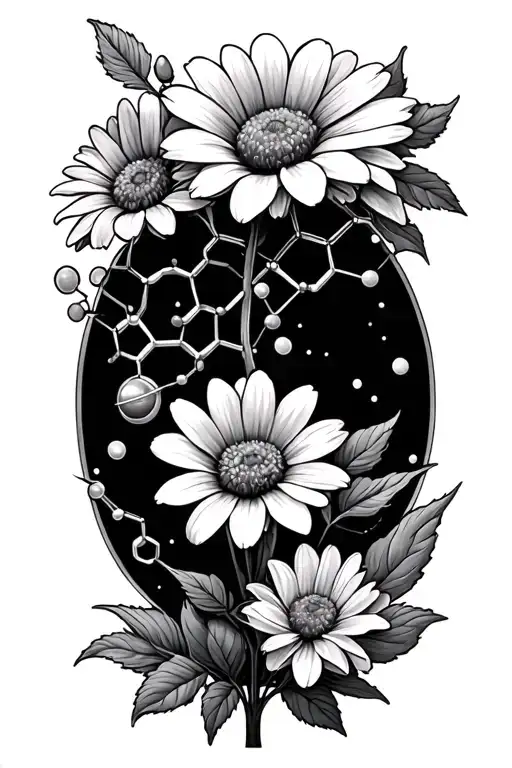 Adrenaline Molecule And Flowers Growing