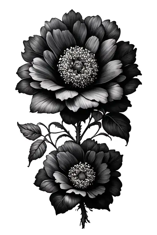 Roman Numeral Birthday Flowers