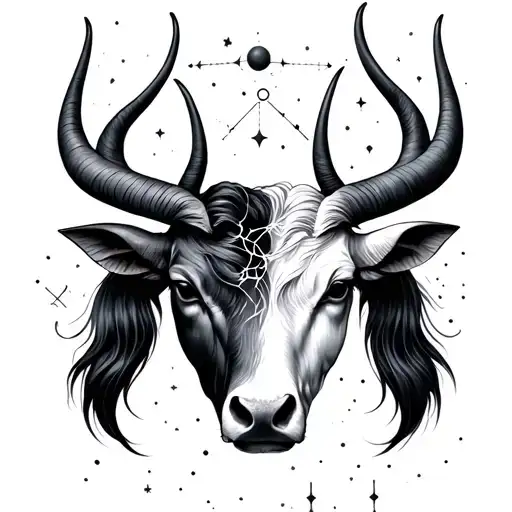 Taurus And Gemini Constellation Intertwined