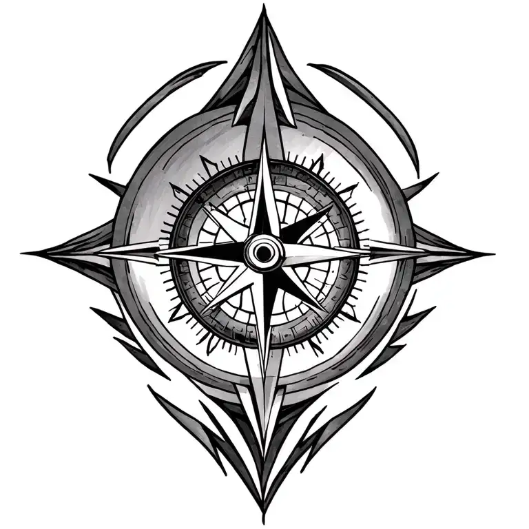 Compass Arm Band With Geometric