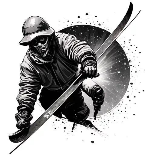 A Biblical Ski Tattoo Design