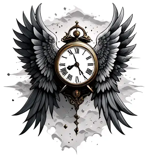 Wings Broke Sand Clock
