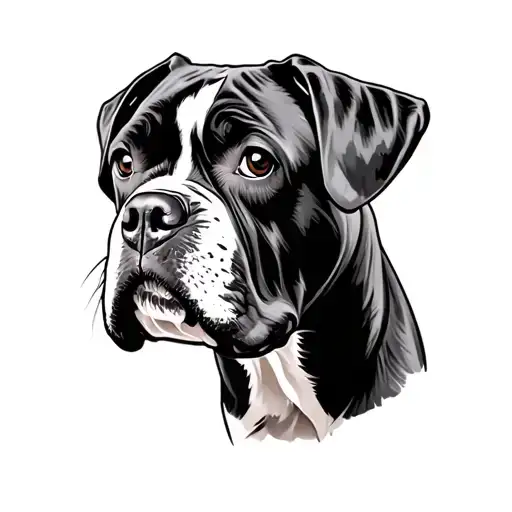Boxer Dogs Face Made