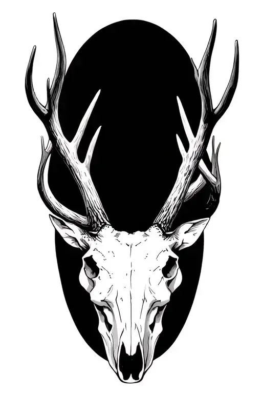 Deer Skull With Antlers