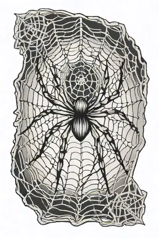 Spider With Web Around It