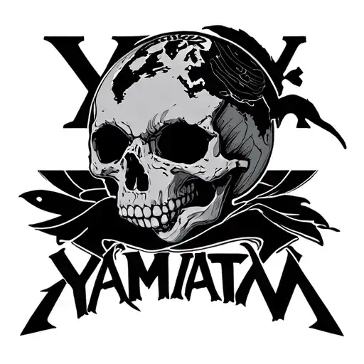 Line Work World With A Stealie And The Letters Yamatw