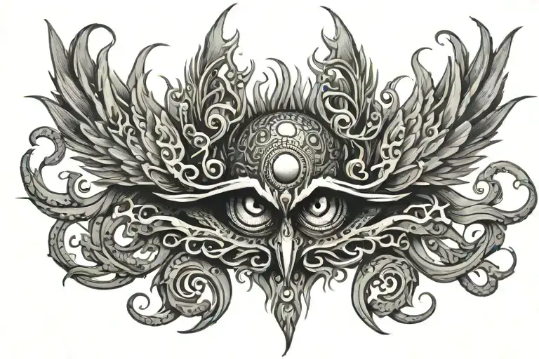 All Seeing Eye Pheonix Octopus