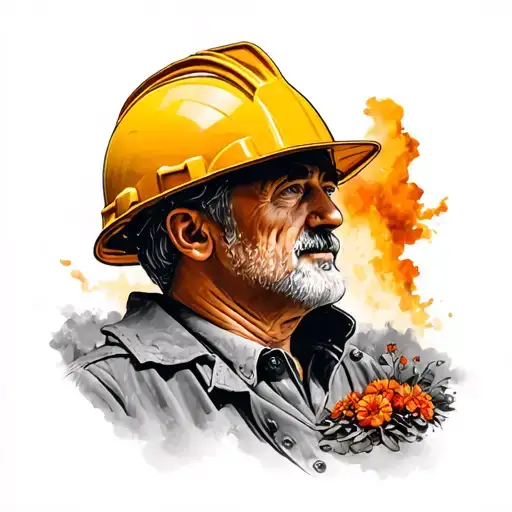 Miners Hard Hat In Rememberance For Grandad