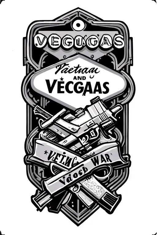 Vegas And Vietnam War Tags Intertwined