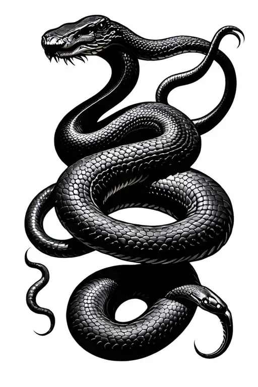 Bacillus Snake Full Back Tattoo Inspired