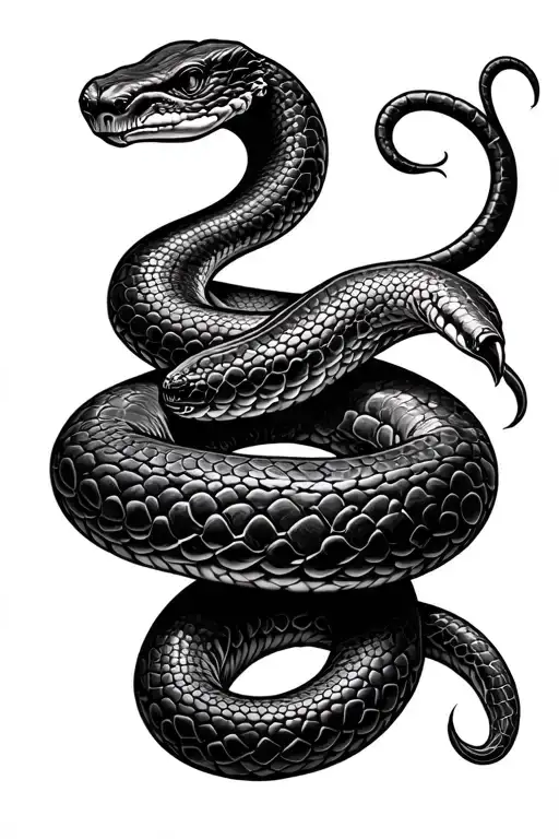 Bacillus Snake Full Back Tattoo Inspired