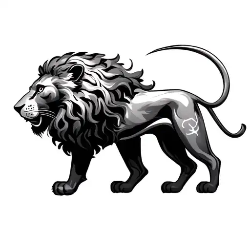 Mixture Between Astrological Sign Of The Scale And The Astrological Sign Lion