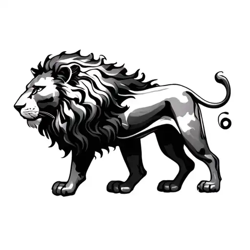 Mixture Between Astrological Sign Of The Scale And The Astrological Sign Lion