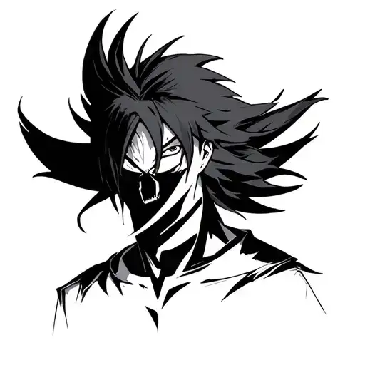 Sasuke Curse Mark Going Up Neck And Around Chest And Down Arm