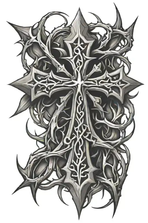 Cross Made Of Thorns