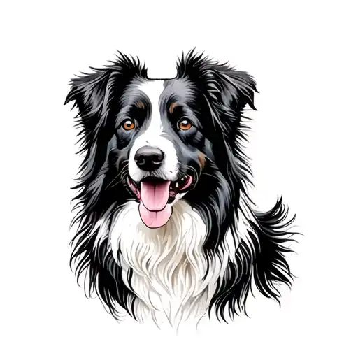 Border Collie Outline