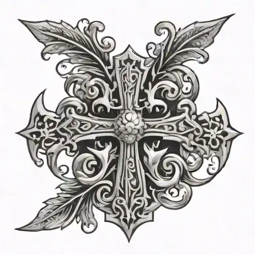 Cross With Thornes Surrounded