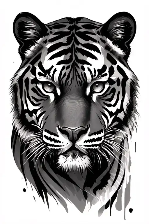 Tiger Scars Instead Of Eyes