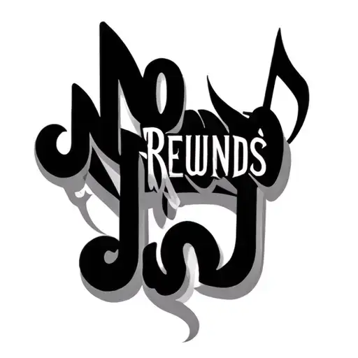 The Words No Refunds With Music Note