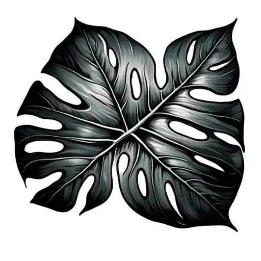 Single Monstera Leaf