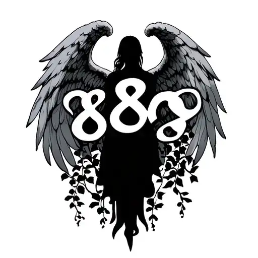 888 Angel Number With Vines