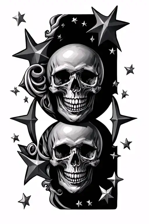 Skulls And Stars Forming The Shape