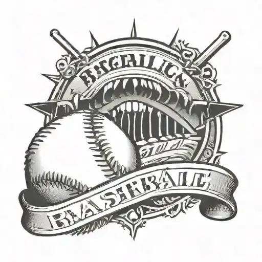 Baseball With A Saying In The Middle