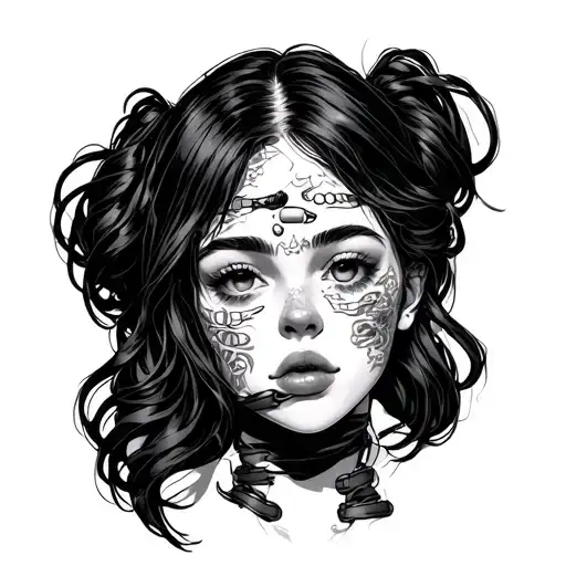 Girl In Bondage Vicodin Pill Controlling Her Face