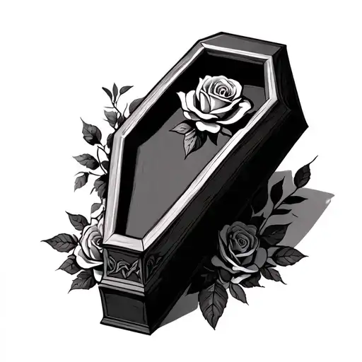 Coffin And Rose