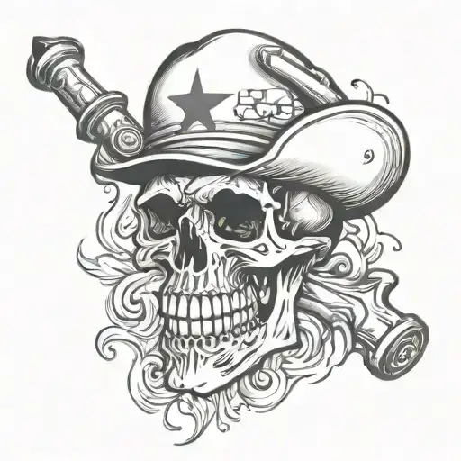 Skull Bbq Texas Smoke Hammer Dystopian