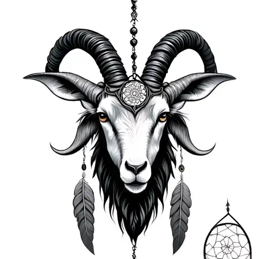 Capricorn Goat Dream Catcher
