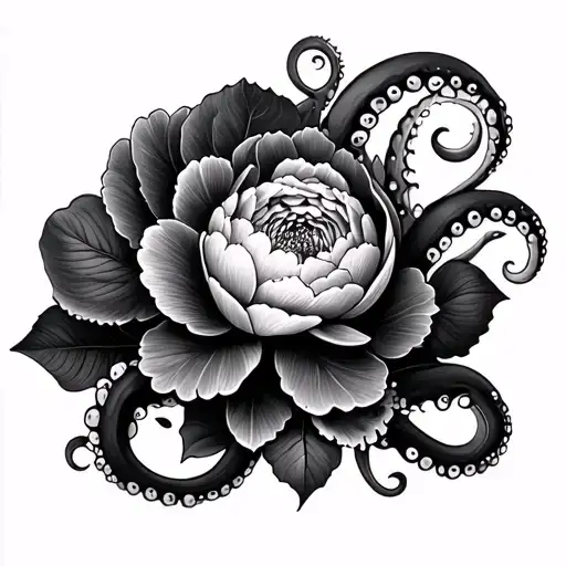 Octopus And Peony