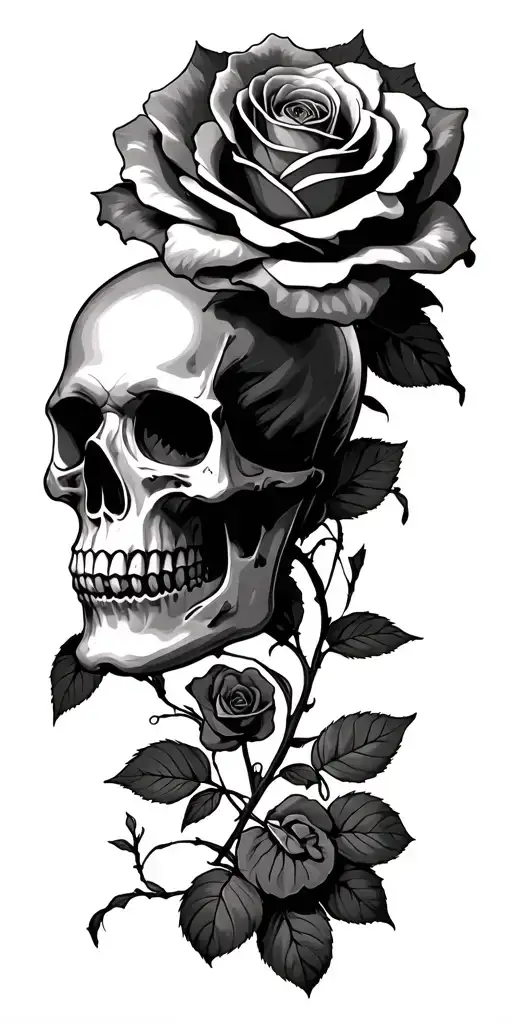 Roses And Skull