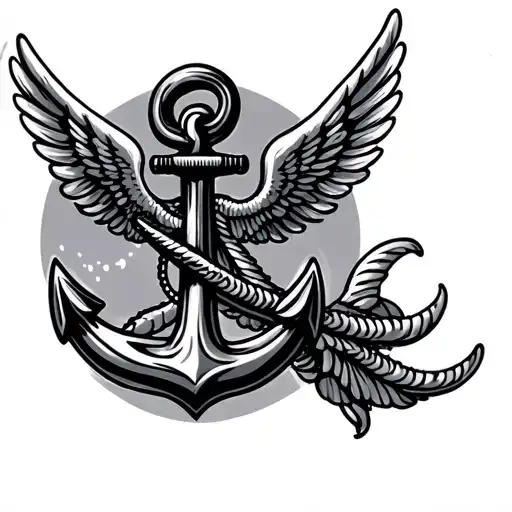 Anchor With Wings