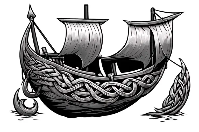 Viking Ship Knotwork