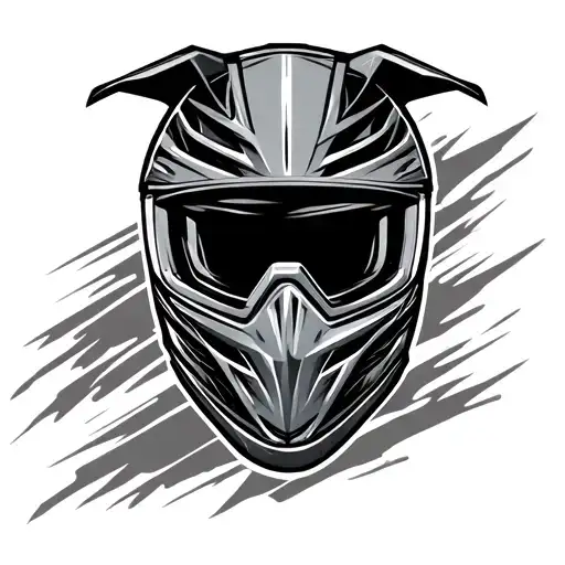 Motocross Helmet Surrounded