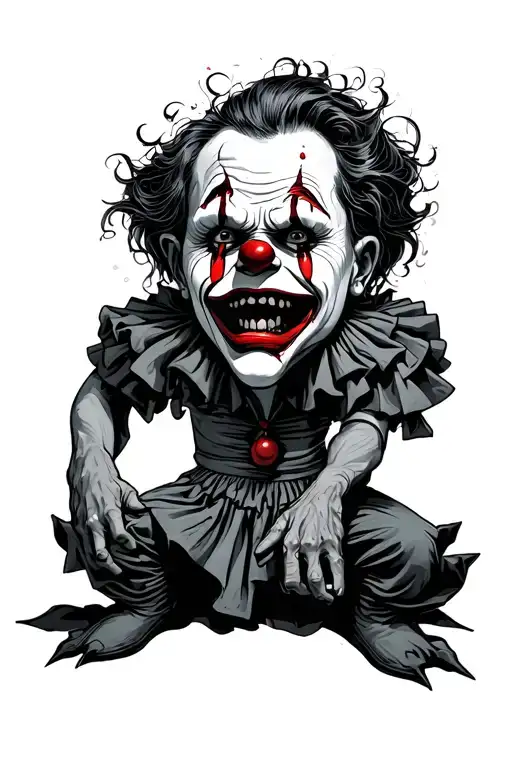 Cartoon Crying Clown