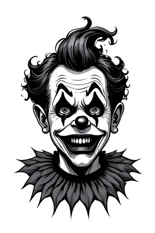 Cartoon Very Sad Crying Clown