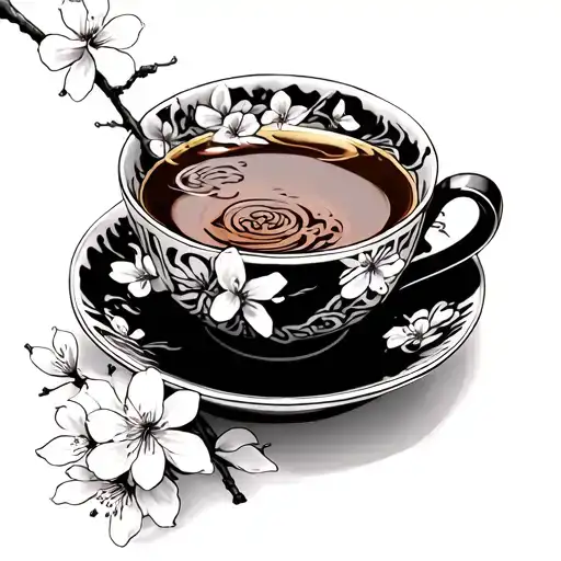 Cup Of Tea Japan Sakura