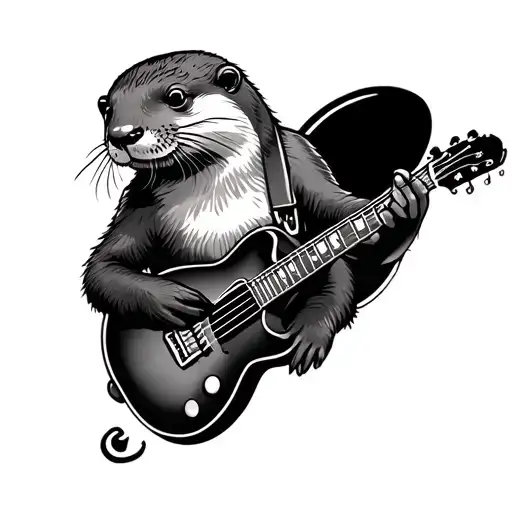 Otter Playing Guitar
