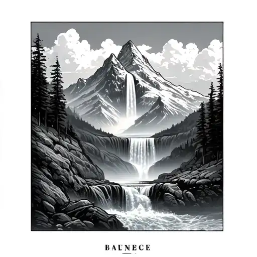 Mountain Cannon Waterfall Flowing