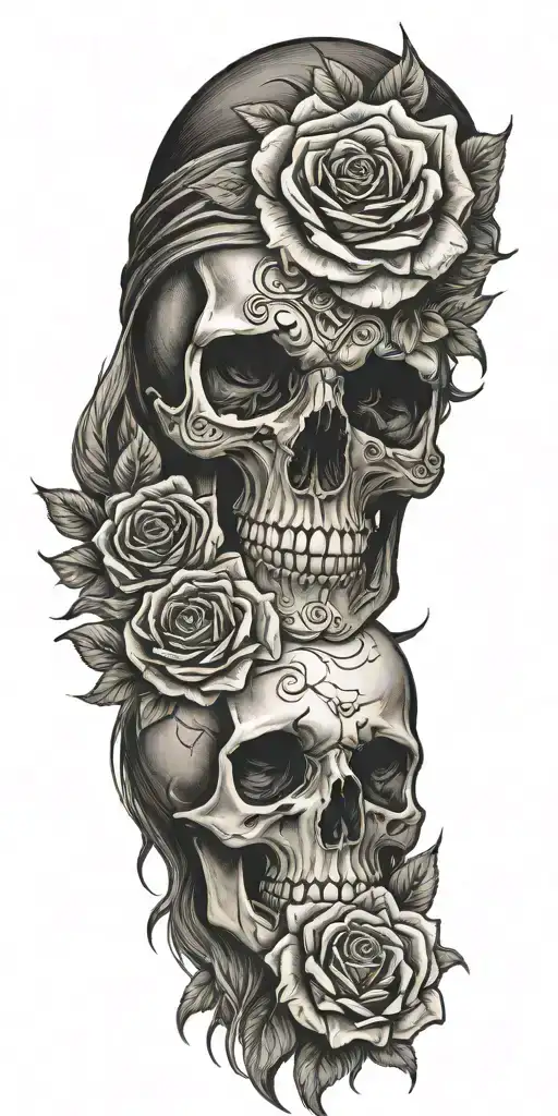 Skull And Roses