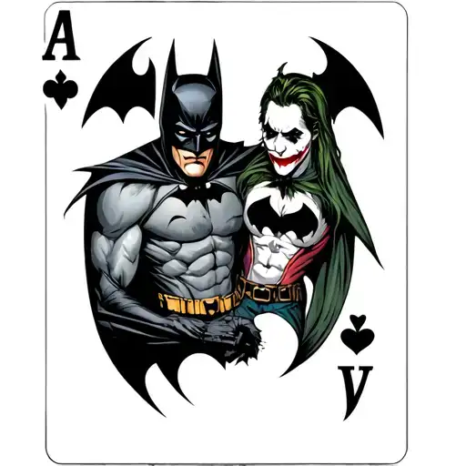 Batman And Joker Playing Card