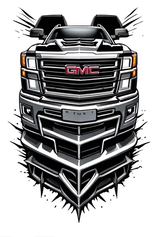 2017 Gmc Denali Grill And Headlight Outline